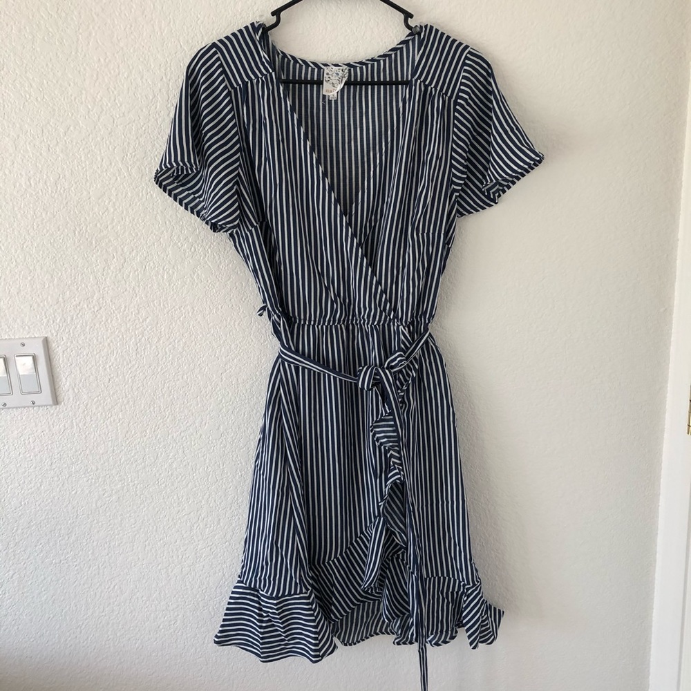 Naïf blue stripe dress . Size large